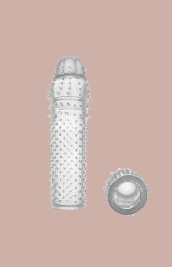 Capa Peniana Transparente com Cerdas Massageadoras – Estímulo Extra, Conforto e Prazer, Material Atóxico, Ideal para Casais, Fácil Limpeza e Encaixe Perfeito